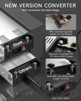 ALITOVE AC to DC Converter 110V to 12V 50A Switching Power Supply 120V to 12 Volt Converter Transformer 600W AC Adapter with Cigarette Lighter Socket for Disel Heater LED Light 3D Printer Car Device - ALITOVE-Add Vivid Color to Life